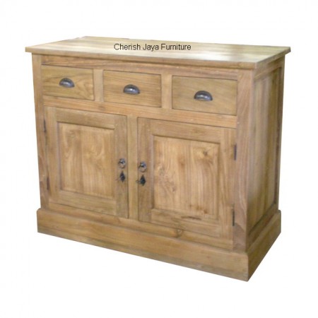Code: SJSB 003  Name: Classic-Sideboard-3-Drawers-2-Doors Size: W=110 x D=55 x H=80 cm Wood: Solid Teakwood